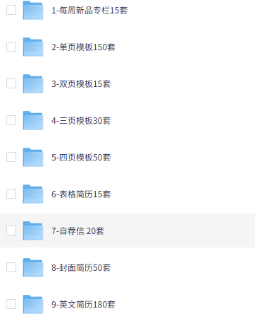 2026最近簡歷模板3000套