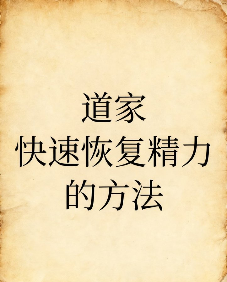 道家秘傳5招！三分钟快速恢复精气神