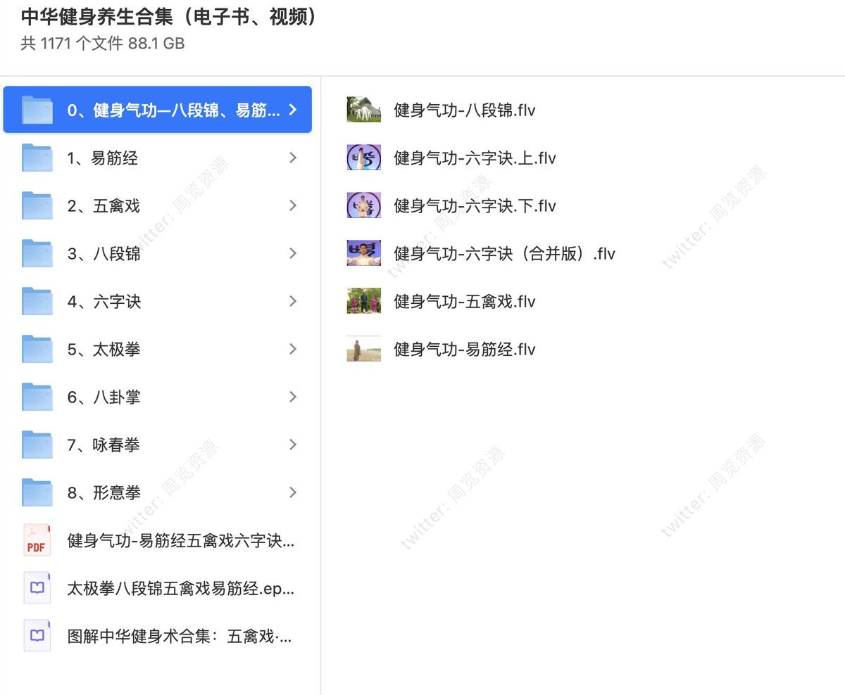 中华健身养生合集（电子书、视频）