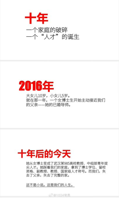 武大教授 付磊 两亲生女儿 （20岁与15岁）血泪手撕“后妈” 小三 曾梦琪！