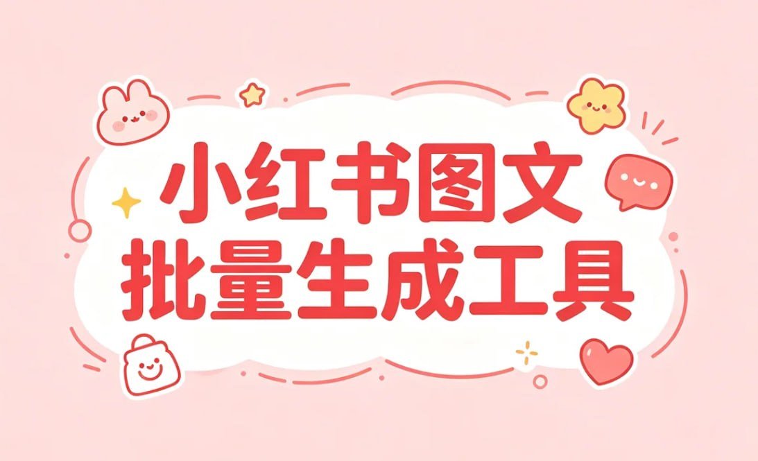 小红书图文高效做号神，一键生成+直接发布