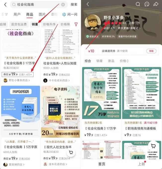 在小红书卖社恐指南虚拟商品,大众冷门爆品,19.9/份,5个月赚了28万+
